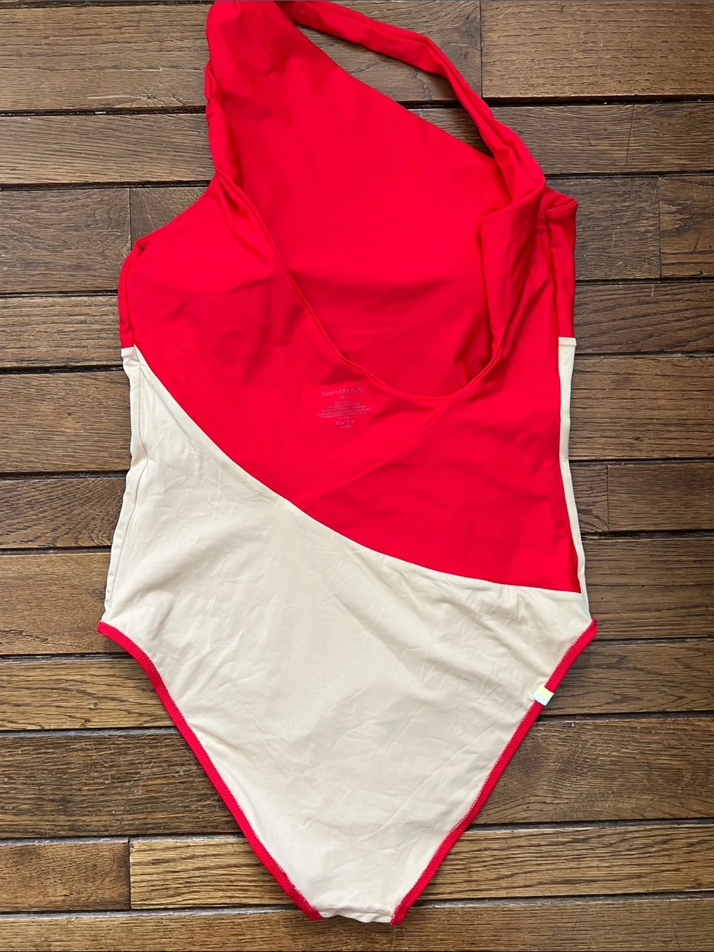 Summersalt Lava Red One-Shoulder One Piece Swimsuit NWOT - Picture 4 of 6